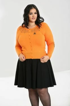 Hell Bunny Spider Cardigan In Orange -Collectif Shop 10006347p spider cardigan orange 02 7 560x