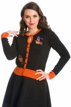 Banned Pumpkin Spice And All Things Nice Cardigan -Collectif Shop 1611905794CA21114BLK2 560x