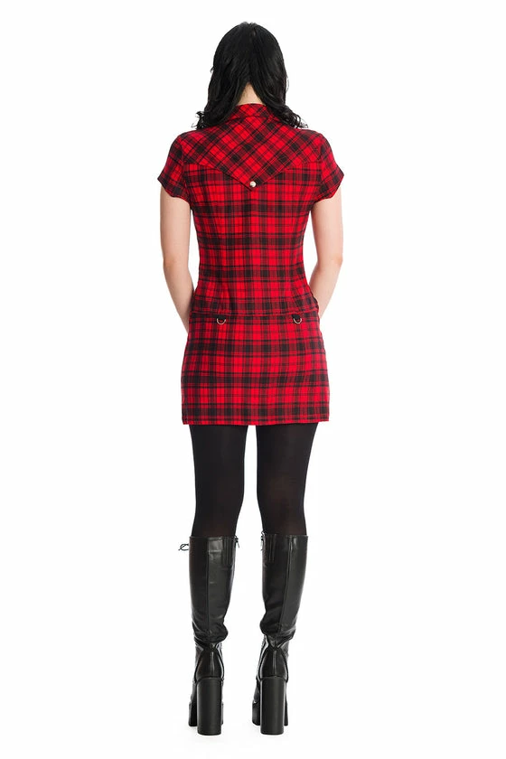 Banned Tartan Nights Mini Dress In Red Tartan 8 Banned Tartan Nights Mini Dress In Red Tartan - Image 8