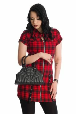 Banned Tartan Nights Mini Dress In Red Tartan 18 Banned Tartan Nights Mini Dress In Red Tartan -Collectif Shop 1625754301DR16447RED 0201 560x