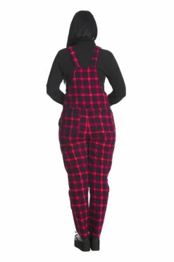 Banned Alternative Atlanta Red Tartan Dungaree Overalls Flanelette -Collectif Shop 1642518702PL92062RED4091 560x