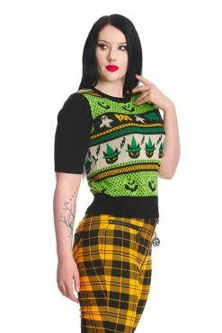 Banned Spooky Boo Top Halloween -Collectif Shop 1642525658JP57103BLK3872 560x