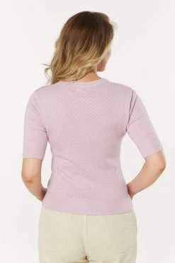 Timeless London Daisy Knit Top In Lavender - I'm Eco-Friendly! -Collectif Shop 21 08 31 Timeless 0899 560x