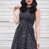 Retrolicious Vintage Dress In Equations Print