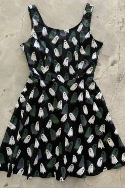 Retrolicious Skater Dress In Ghosts Print