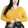 Hell Bunny Paloma Cardigan In Mustard