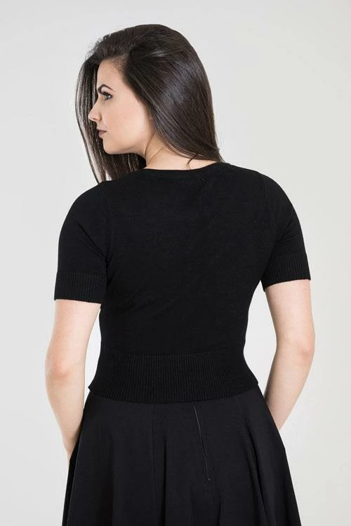 Hell Bunny Wendi Cardigan In Black 5 Hell Bunny Wendi Cardigan In Black - Image 5