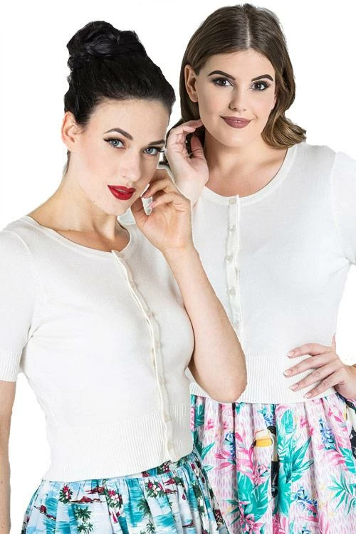 Hell Bunny Wendi Cardigan In Ivory 1 Hell Bunny Wendi Cardigan In Ivory