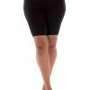 Pamela Mann Hosiery Curvy Super-Stretch Anti Chafing Shorts 90 Denier Tights In Black