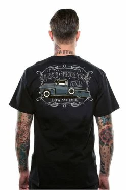 Lucky 13 Mens Black T-Shirt In Dragger