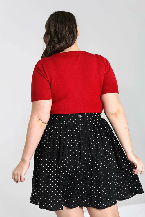 Hell Bunny Heart Top In Red 3 Hell Bunny Heart Top In Red - Image 3