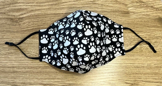 Kitty Deluxe Face Mask - Basic - Black & White Paws 2 Kitty Deluxe Face Mask - Basic - Black & White Paws - Image 2