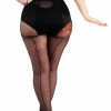 Pamela Mann Hosiery Pamela Mann Regular Jive Seamed Tights In Black/Black Vintage