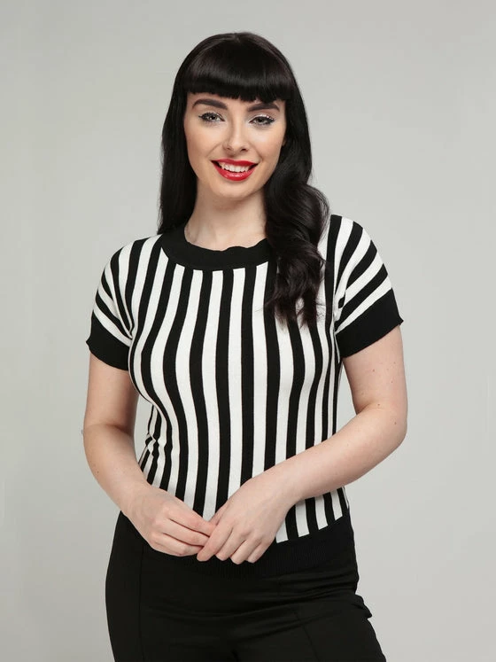 Collectif Joy Knit Top In Beetle Stripe 3 Collectif Joy Knit Top In Beetle Stripe - Image 3