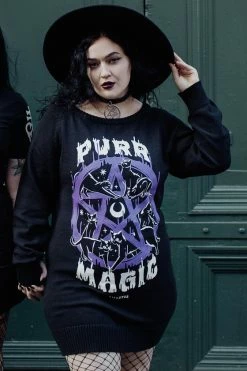 Killstar Purr Magic Knit Sweater Cat Print 16 Killstar Purr Magic Knit Sweater Cat Print -Collectif Shop PURRMAGICSWEATERB x1600 fb243279 f3f0 4d4b 9ae1 63d311e220db 560x