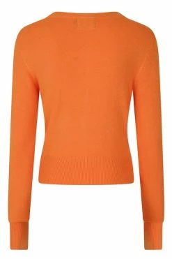 Hell Bunny Paloma Cardigan In Orange -Collectif Shop Paloma Org B 560x