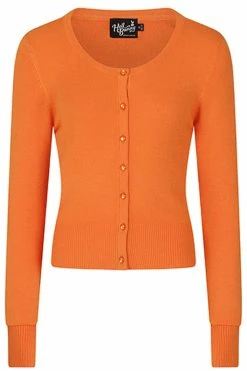 Hell Bunny Paloma Cardigan In Orange -Collectif Shop Paloma Org F 560x