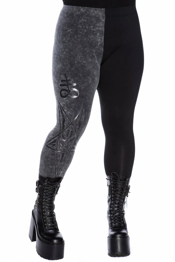 Killstar Two-Faced Witch Leggings 3 Killstar Two-Faced Witch Leggings - Image 3