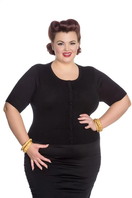 Hell Bunny Wendi Cardigan In Black 2 Hell Bunny Wendi Cardigan In Black - Image 2