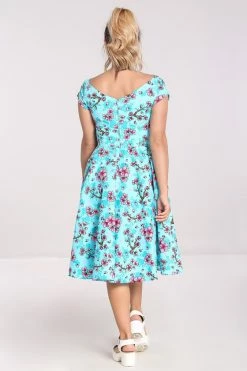 Hell Bunny Louella Dress Aqua Cherry Blossom Floral 13 Hell Bunny Louella Dress Aqua Cherry Blossom Floral -Collectif Shop hlb40324 louella midi dress aqa 02 1 1 560x