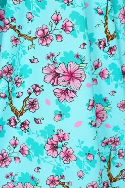Hell Bunny Louella Dress Aqua Cherry Blossom Floral 20 Hell Bunny Louella Dress Aqua Cherry Blossom Floral -Collectif Shop hlb40324z louella 50s dress aqa 12 1 1 560x
