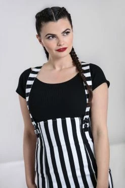 Hell Bunny Otho Pinafore Wiggle Skirt -Collectif Shop hlb50126 otho pinafore skirt blk wht 03 7 b21de652 5a24 4068 9b8a d6df8183edcc 560x