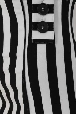 Hell Bunny Otho Pinafore Wiggle Skirt -Collectif Shop hlb50126z otho pencil pinafore skirt blk wht 11 large 1 f3498b18 39ab 4192 813f 5fbe3fb180ee 560x