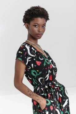 Hell Bunny Good Fortune Jumpsuit -Collectif Shop hlb50169 good luck jumpsuit black 03 7 560x