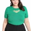 Hell Bunny Bat Top In Green