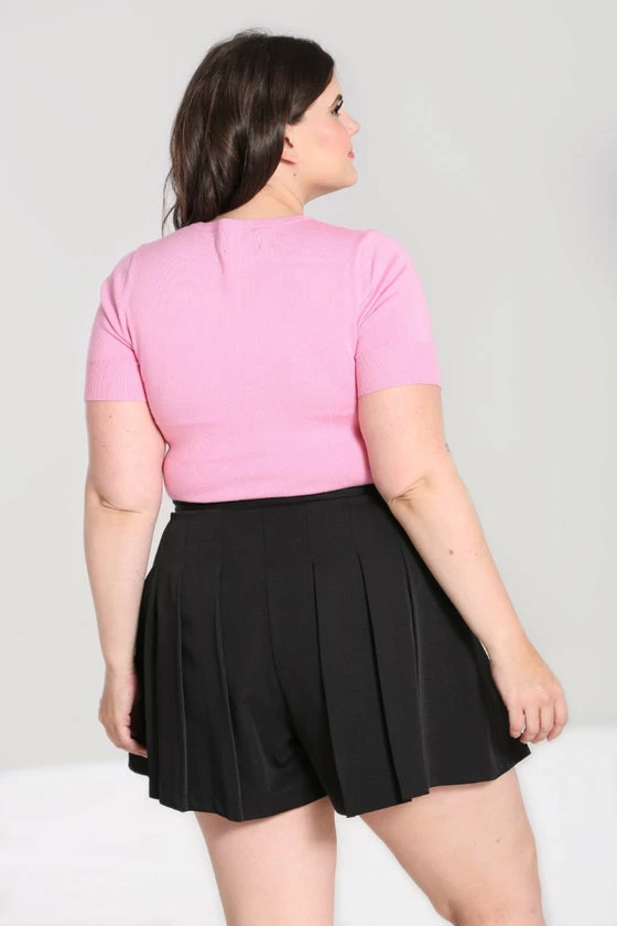 Hell Bunny Bat Top In Pink 7 Hell Bunny Bat Top In Pink - Image 7