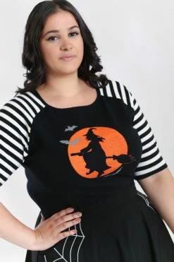 Hell Bunny Fly Away Knitted Jumper -Collectif Shop hlb60104p fly away jumper blk 01 5 422bce9a 6e20 491e 8a0b fb74894b7ada 560x