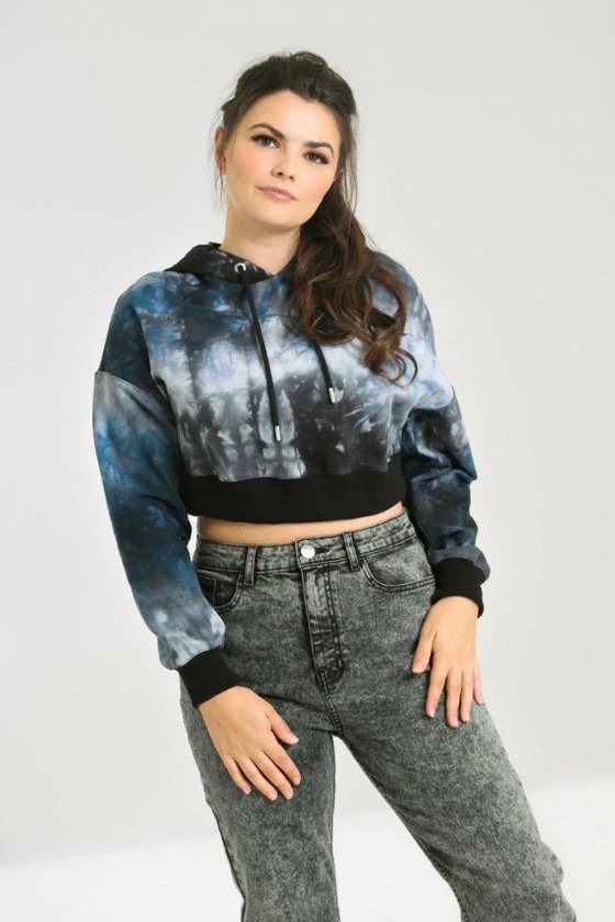 Hell Bunny Lost Cropped Hoodie 3 Hell Bunny Lost Cropped Hoodie - Image 3