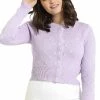 Hell Bunny Mallow Cardigan In Lavender