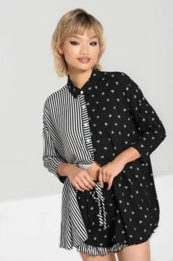 Hell Bunny Ribcage Oversize Shirt -Collectif Shop hlb60174 ribcage oversized shirt blk wht 02 560x