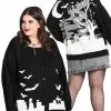 Hell Bunny Salem Oversize Cardigan Graveyard Halloween