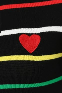 Hell Bunny Evangelista Top Rainbow Stripe Knitted -Collectif Shop hlb60245 evangelista top blk 12 1 1 1 560x