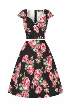 Front Page 49 Lady Vintage Isabella Dress In Pink And Black Rose Classic